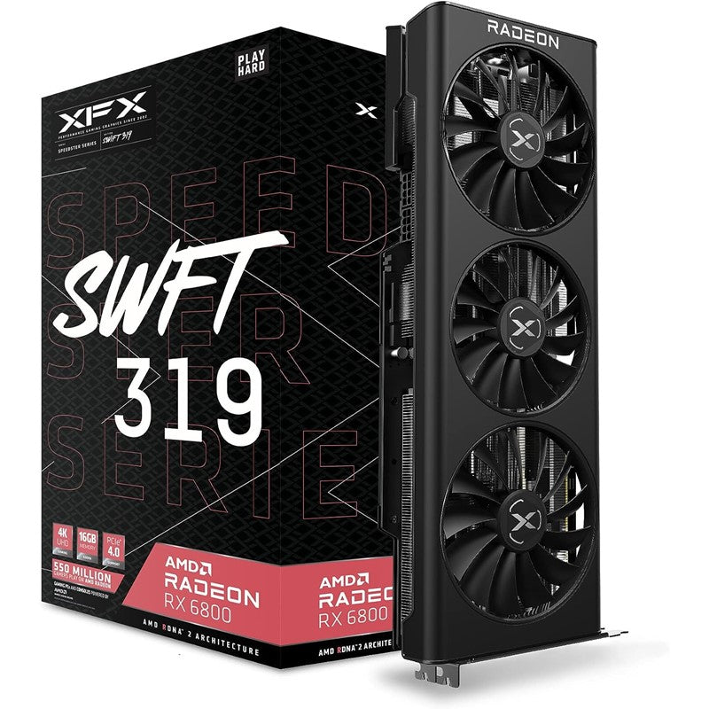 XFX Speedster SWFT 319 AMD Radeon RX 6800 Core 16GB GDDR6 Graphics Card