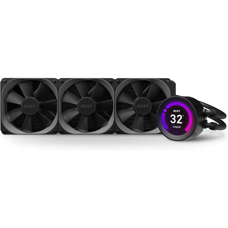 Nzxt Kraken Z73 360Mm Lcd Display RGB Connector Aio RGB Cpu With Non RGB Fans Liquid Cooler - Black