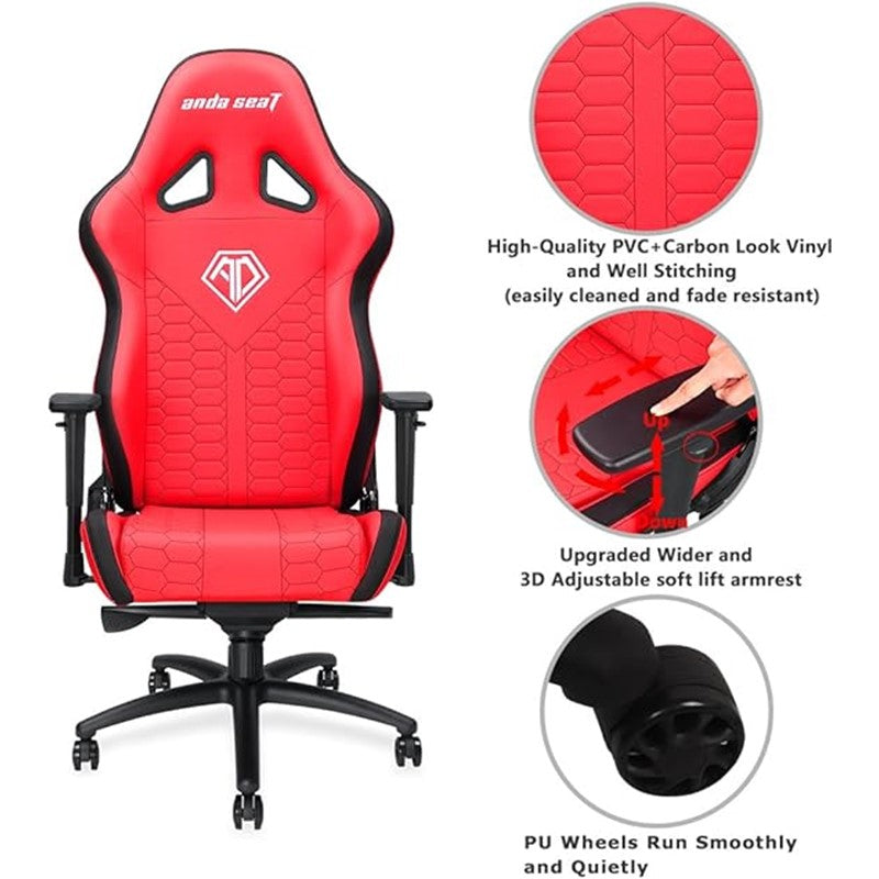 AndaSeat Spirit King SR Gaming Chair [Blue/Red/Grey]