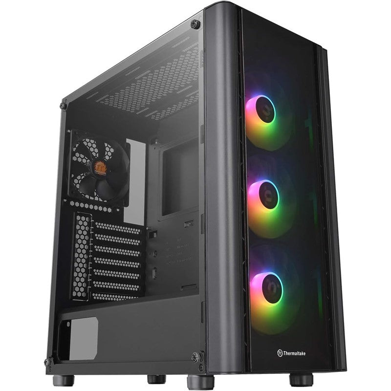 كمبيوتر كيس هيكل ثيرمالتاكي V250 TG ARGB متوسط البرج - الأسود