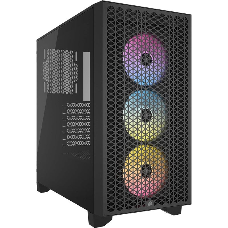 كمبيوتر كيس من الزجاج المقسى من كورسير 3000D RGB - الأسود