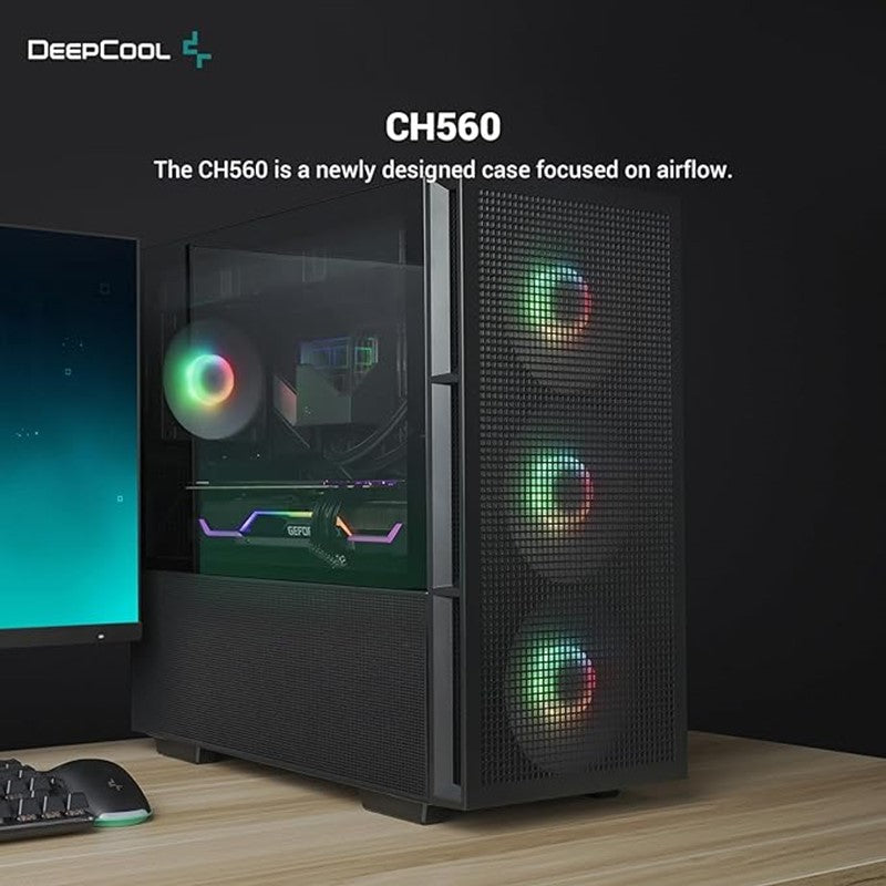 DeePCool CH560 Mid Tower Case - Black