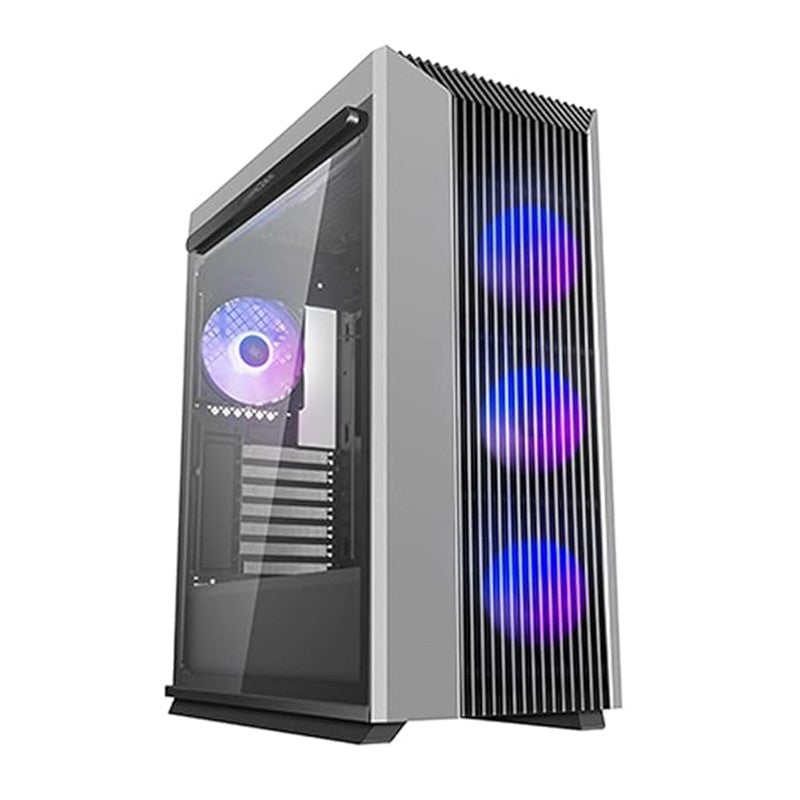 كمبيوتر كيس ديبكول CL500 RGB 4F ميد تاور - فضى/اسود