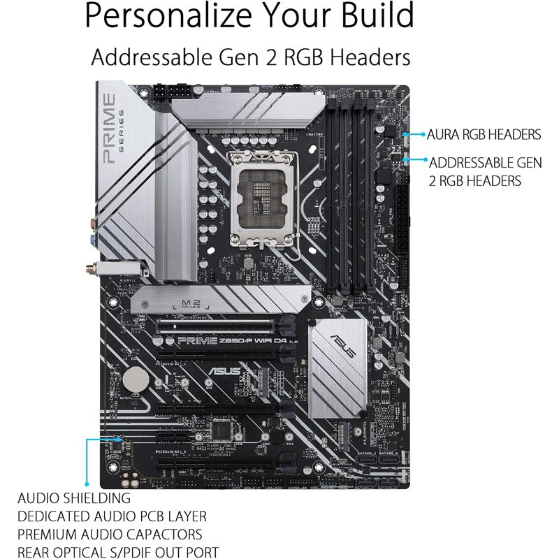 مازر بورد أسوس برايم Z690-P واي فاي (DDR4) - أسود