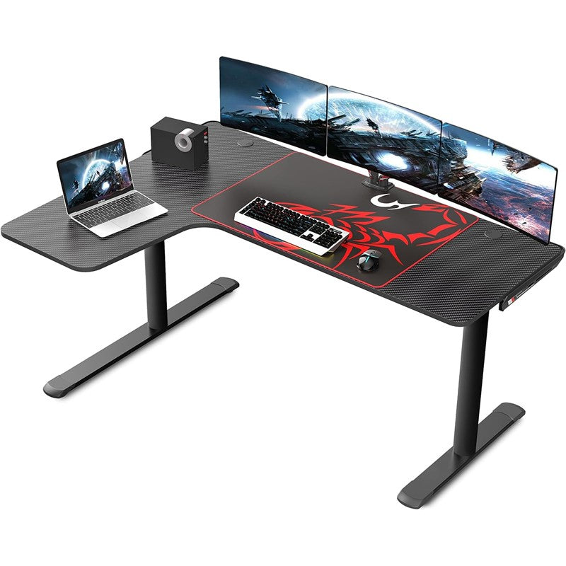 Eureka Ergonomic L Shaped Gaming Desk, 60 Inch L60 Home Office Corner