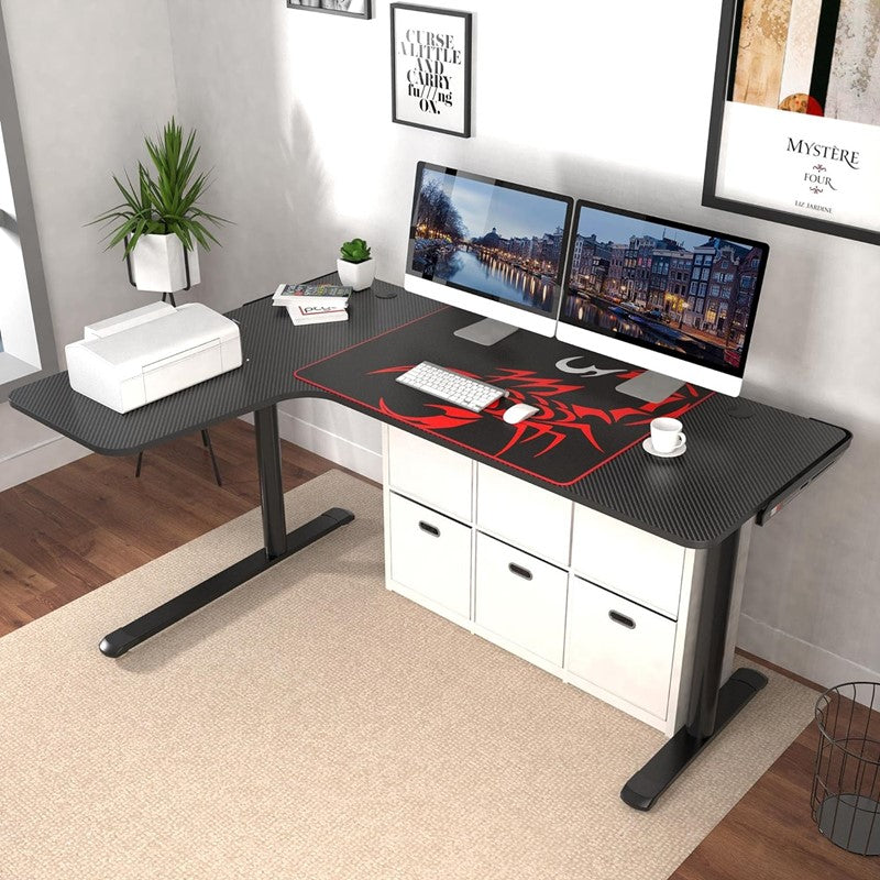 Eureka Ergonomic L Shaped Gaming Desk, 60 Inch L60 Home Office Corner