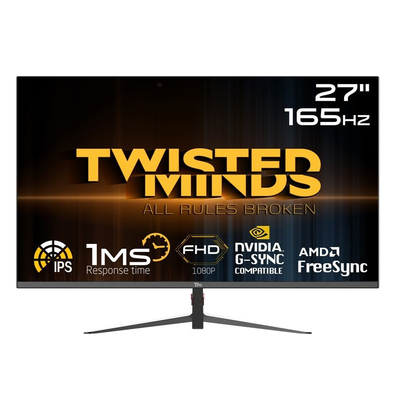 Twisted Minds 27'', 165Hz, 1ms Gaming Monitor  + (Free Twisted Minds 3 in 1 Sound Pickup RGB Wireless Charger)