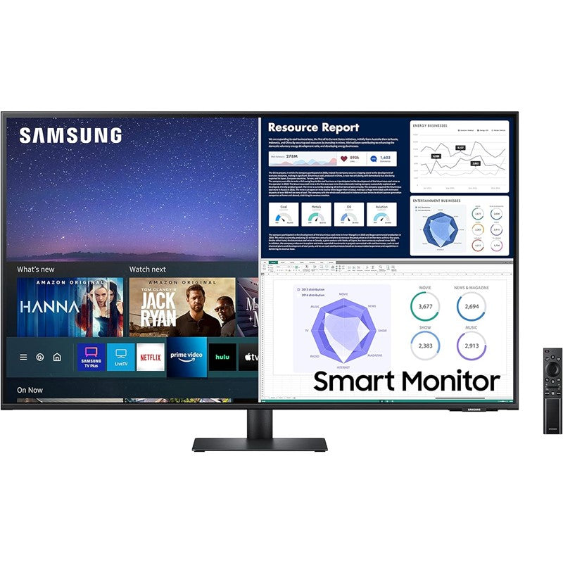 Samsung M7 Series 43 Inch (3840 x 2160) VA Flat 60Hz 8MS Smart Monitor - Black