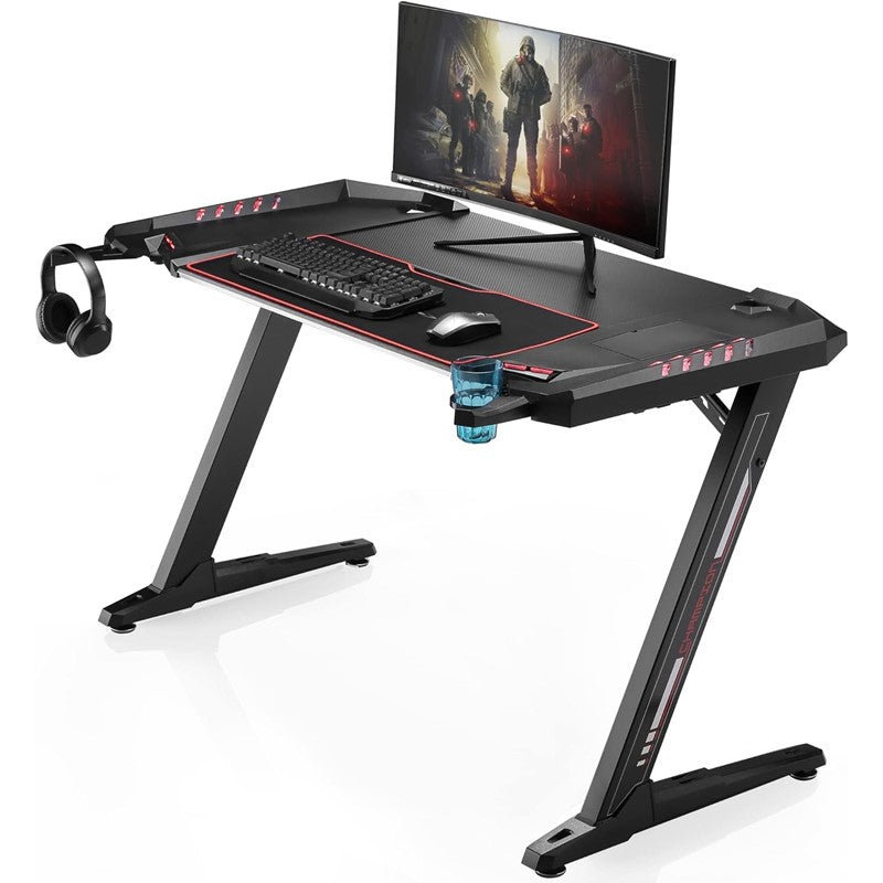 Eureka Ergonomic General Series Z2 51'' E-Sports Gaming Desk With Rgb Lights, ATS-593770816