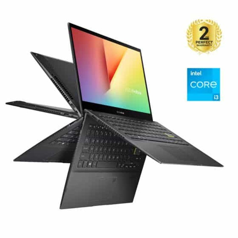 لابتوب فيفو بوك بشاشة FHD مقاس 15.6 بوصة، ومعالج كور i3-1115G4 / ذاكرة وصول عشوائي سعتها 4 جيجابايت / محرك أقراص اس اس دي سعة 256 جيجابايت / نظام ويندوز11 هوم/ لغة عربية أسود