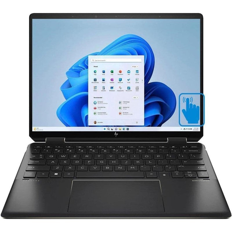 Hp X360 14-Ef2013Dx Spectre 2-In-1 Laptop With 13.5-Inch Display Core I7-1355U Processor 16Gb Ram 512Gb Ssd Intel Iris XE Graphics Windows 11 English Black