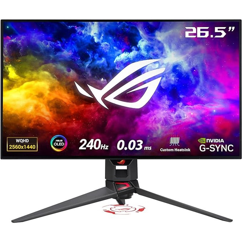 Asus Rog Swift 27 Inch QHD PG27AQDM 2560 X 1440 OLED Flat 240Hz 0.03Ms Gaming Monitor