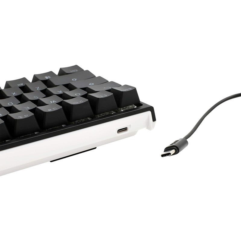 كيبورد ميكانيكية للألعاب داكي مينى الاصدار 2 باضاءة خلفيه مفاتيح حمراء شيرى ام اكس اسود