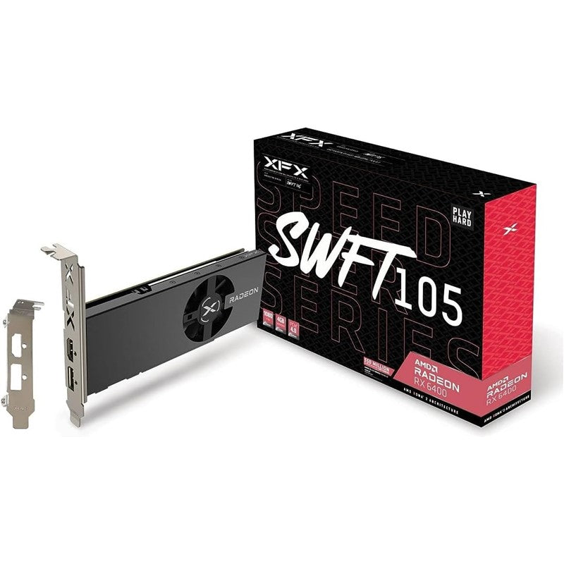 XFX Speedster Swft105 Radeon Rx 6400 Gaming Graphics Card With 4Gb Gddr6, AMD Rdna™ 2