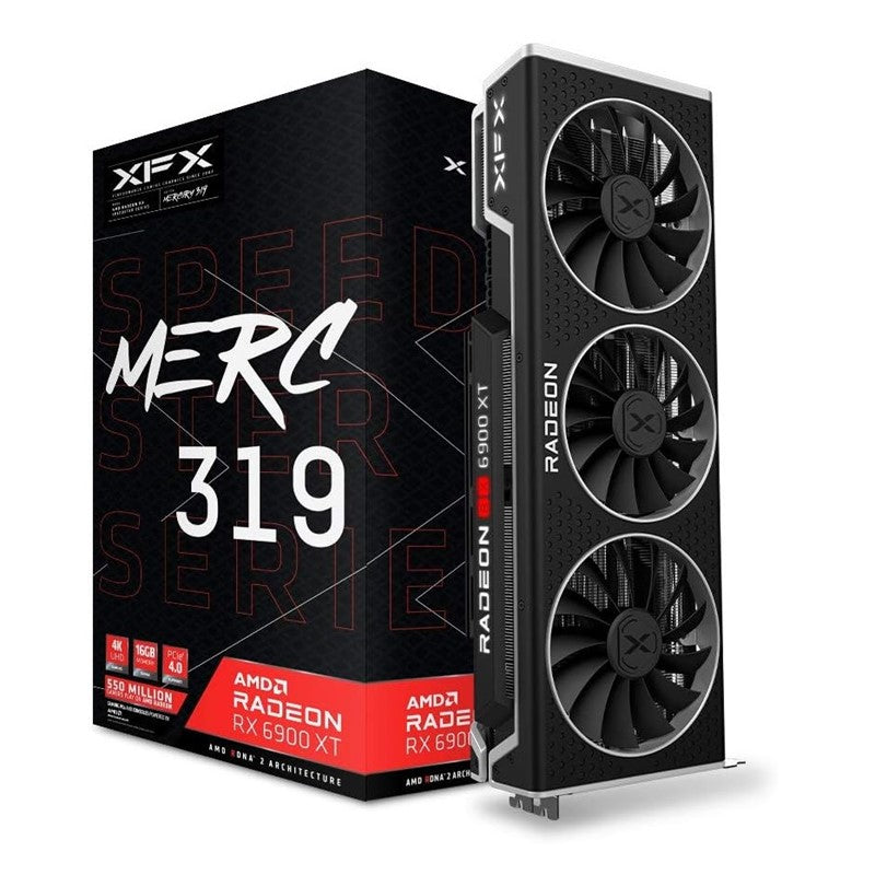 Refurbished - XFX Speedster MERC 319 AMD Radeon RX 6900 XT Black Gaming Graphics Card with 16GB GDDR6, AMD RDNA 2, 3xDP