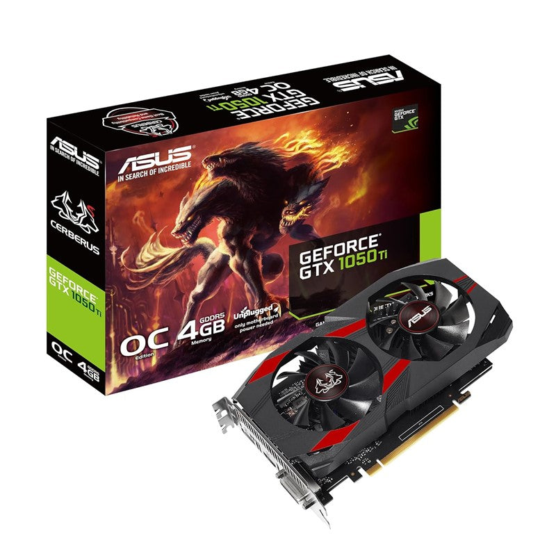 Asus Cerberus GeForce GTX 1050 Ti 4GB OC Edition GDDR5 Graphics Card, ATS-593770574