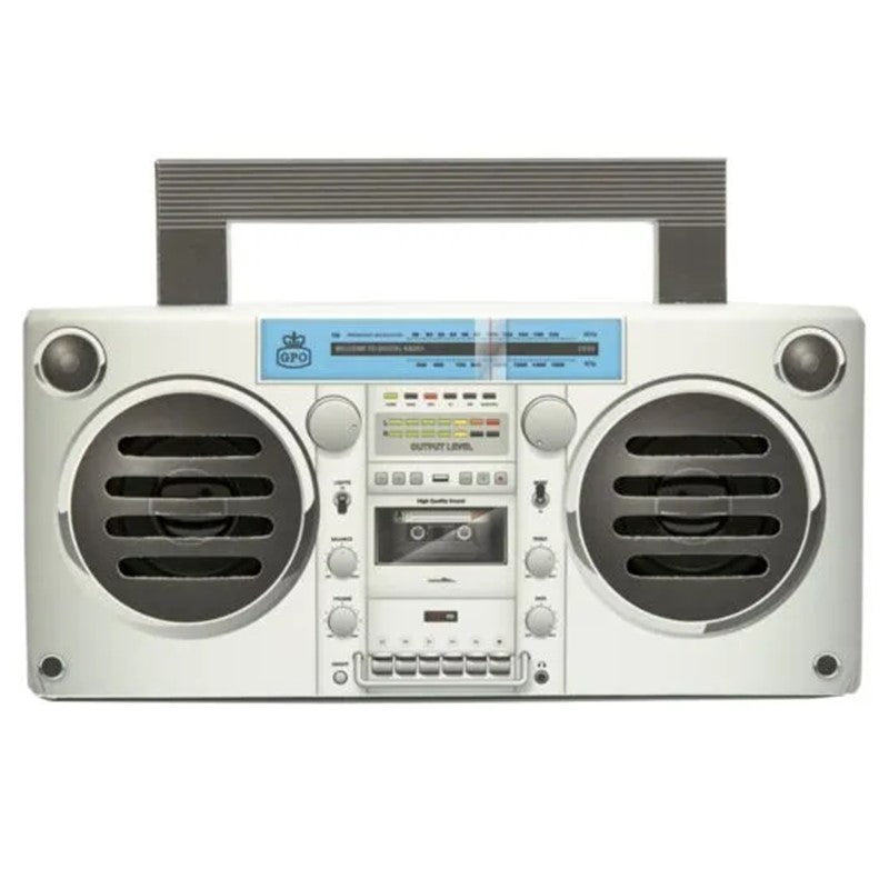 GPO Bronx Boombox Bluetooth Portable Speaker Silver