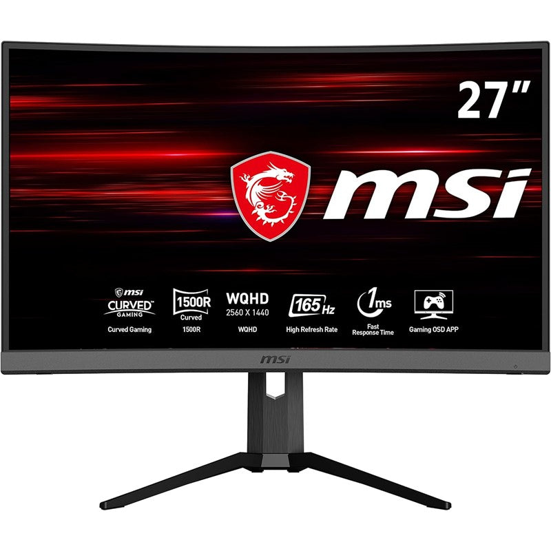 MSI Mag 27 Inch 272Cqr (2560X1440) Va Curved 165HZ 1ms Gaming Monitor, ATS-593770418