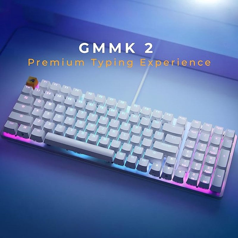 Glorious Gmmk 2 96% RGB Full Size Mechanical Gaming Keyboard - White