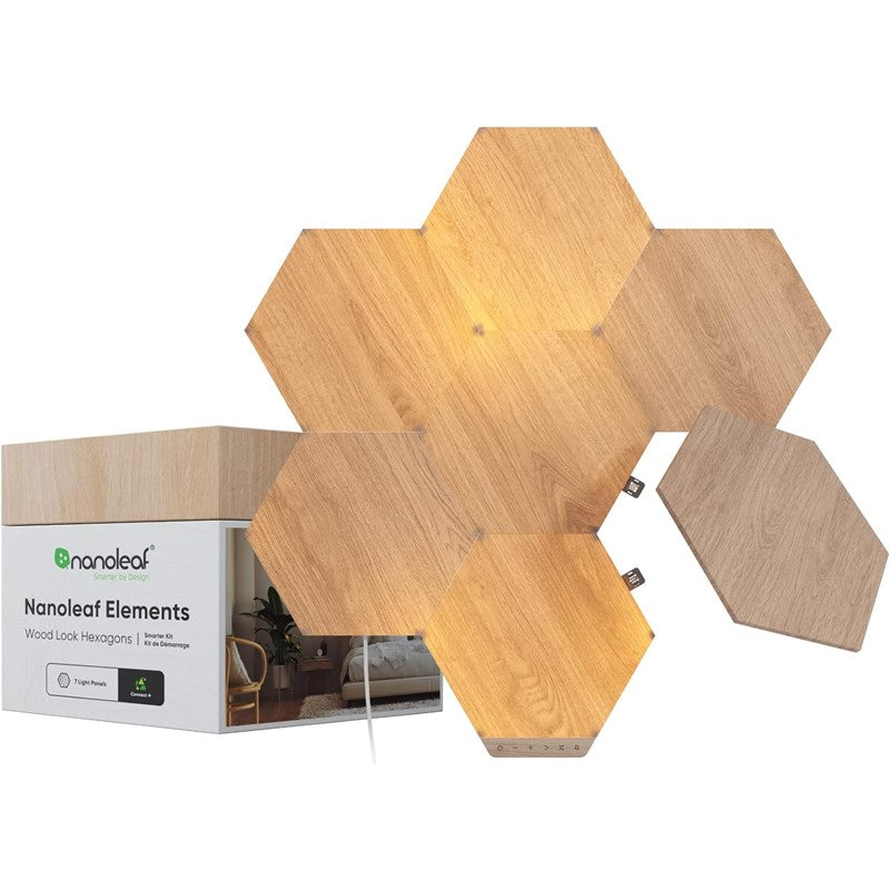 Nanoleaf Elements - Wooden Hexagon 7 Panels Brown