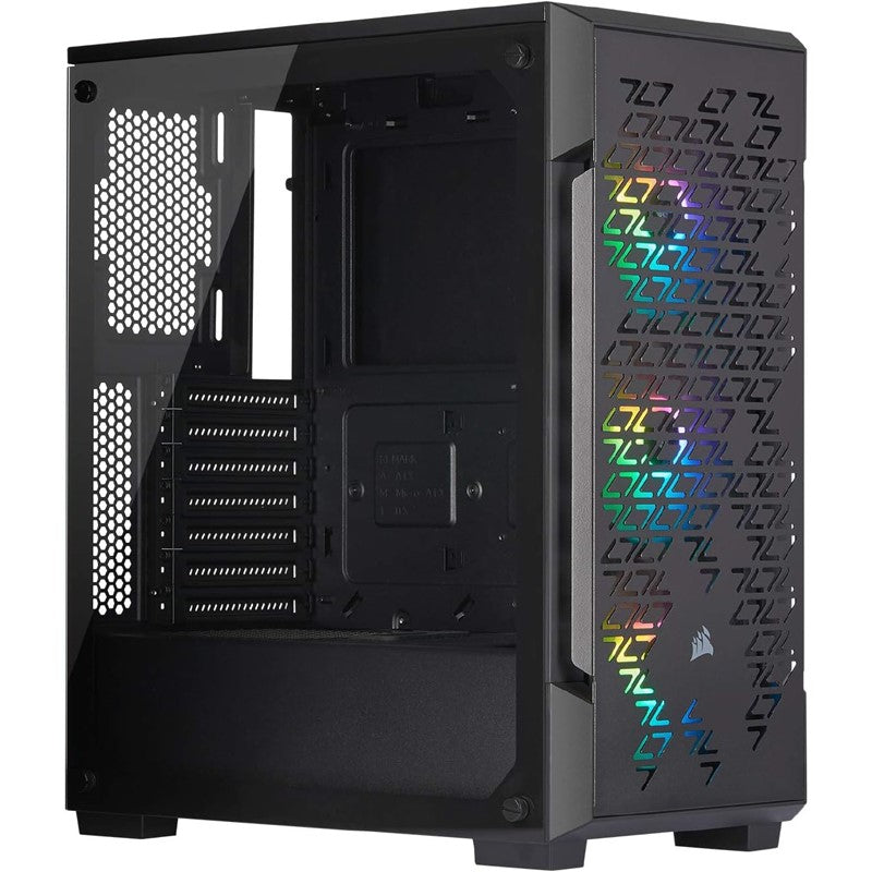 Corsair Iq 220T Mid-Tower Smart Tempered Glass Computer Case With Airflow Holes And RGB Lighting