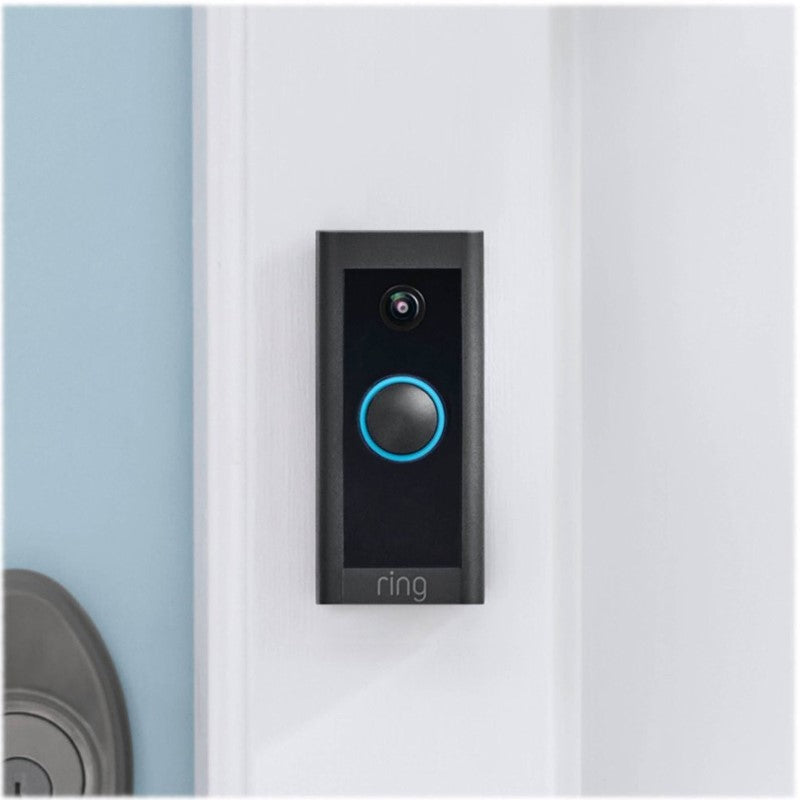 Wi-Fi Video Doorbell - Wired - Black