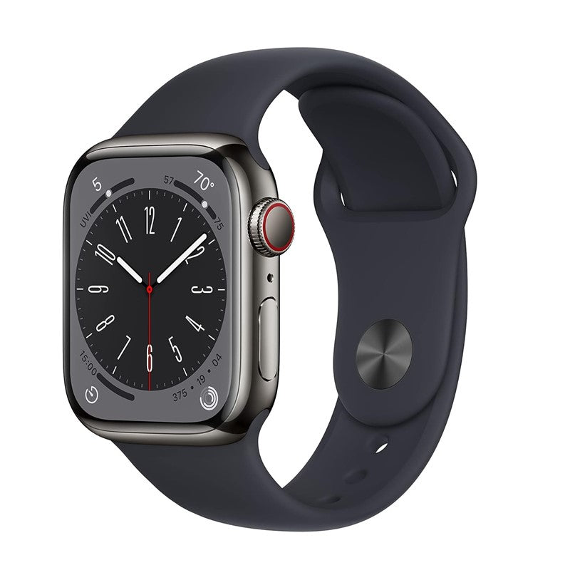 Apple Watch Series 8 GPS + Cellular 41mm - Graphite/Steel - Sport Band - M/L